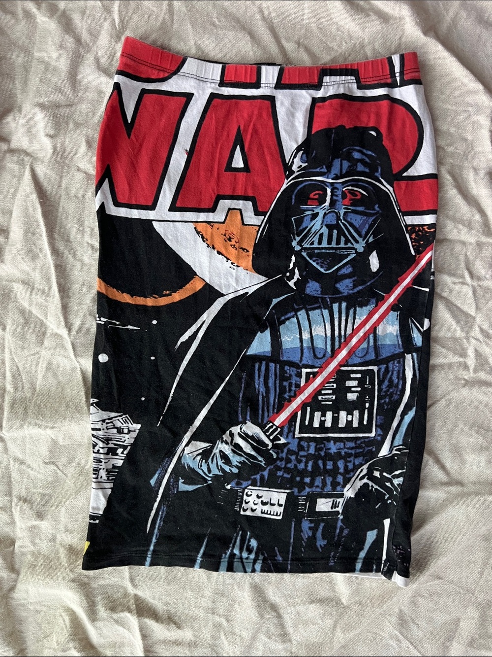 Darth Vader Graphic Tube Skirt in Black & Red